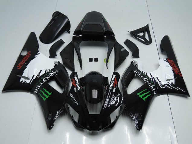 Billigste Yamaha YZF R1 Motorrad Verkleidung 2000-2001 - Glanzendes Schwarz Weiss Rot Grun Monster