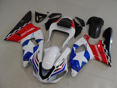 Billigste Yamaha YZF R1 Motorrad Verkleidung 2000-2001 - Weiss Rot Blau Schwarz Corse