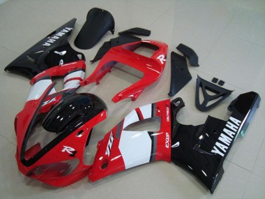 Billigste Yamaha YZF R1 Motorrad Verkleidung 2000-2001 - Rot Weiss Glanzendes Schwarz