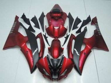 Billigste Yamaha YZF R6 Motorrad Verkleidung 2008-2016 - Rot Matt Schwarz