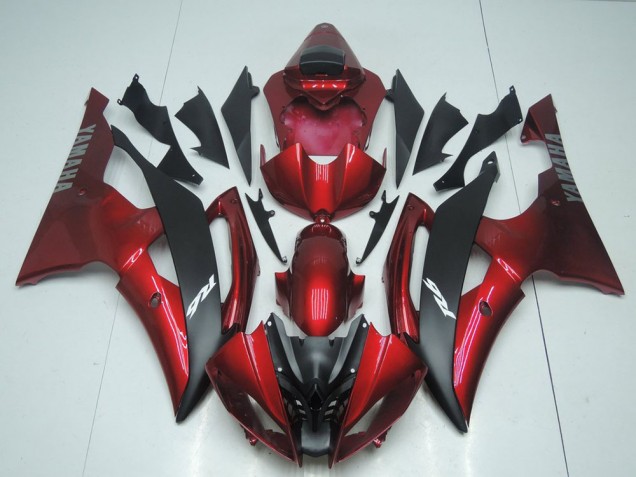 Billigste Yamaha YZF R6 Motorrad Verkleidung 2008-2016 - Rot Matt Schwarz