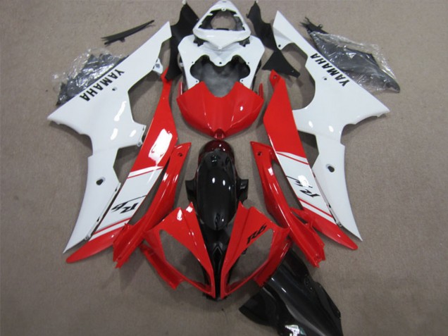 Billigste Yamaha YZF R6 Abs Verkleidungen 2008-2016 - Weiss Rot Glanzendes Schwarz