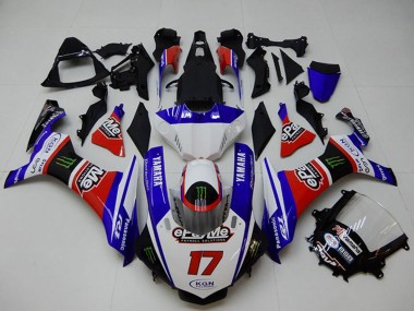 Billigste Yamaha YZF R1 Motorrad Verkleidung 2015-2019 - Weiss Blau Rot Schwarz Grun Monster