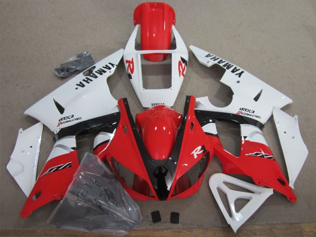 Billigste Yamaha YZF R1 Motorrad Verkleidung 1998-1999 - Weiss Rot Schwarz