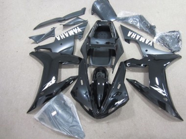 Billigste Yamaha YZF R1 Motorrad Verkleidung 2002-2003 - Glanzendes Schwarz Matt Schwarz Weiss