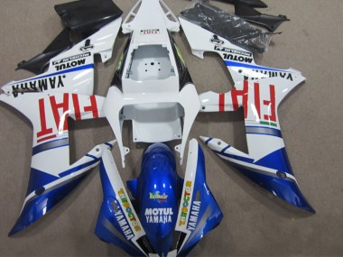 Billigste Yamaha YZF R1 Motorrad Verkleidung 2002-2003 - Weiss Blau Rot Motul Fiat