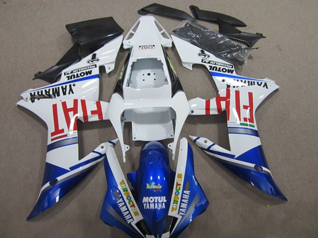 Billigste Yamaha YZF R1 Motorrad Verkleidung 2002-2003 - Weiss Blau Rot Fiat Motul