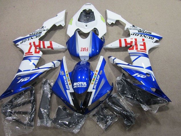 Billigste Yamaha YZF R1 Motorrad Verkleidung 2004-2006 - Weiss Blau Motul Fiat