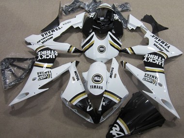 Billigste Yamaha YZF R1 Motorrad Verkleidung 2004-2006 - Weiss Schwarz Lucky Strike