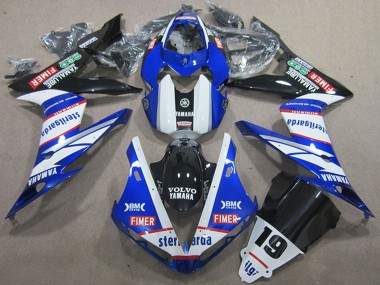 Billigste Yamaha YZF R1 Motorrad Verkleidung 2004-2006 - Weiss Blau Schwarz Rot Volvo Sterilgarda 19