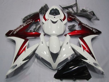 Billigste Yamaha YZF R1 Motorrad Verkleidung 2004-2006 - Weiss Rot Michelin