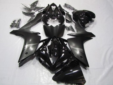 Billigste Yamaha YZF R1 Motorrad Verkleidung 2007-2008 - Glanzendes Schwarz Matt Schwarz