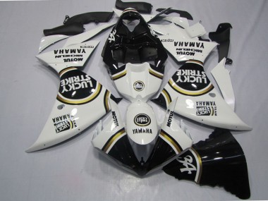 Billigste Yamaha YZF R1 Motorrad Verkleidung 2009-2011 - Weiss Schwarz Lucky Strike