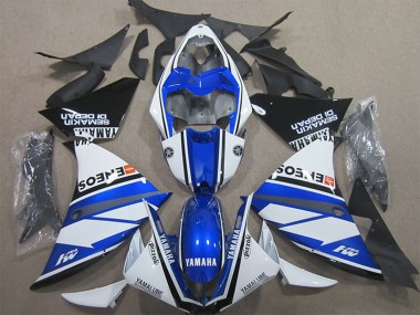 Billigste Yamaha YZF R1 Motorrad Verkleidung 2009-2011 - Weiss Blau Schwarz ENEOS Yamalube M1 Semakin Didepan