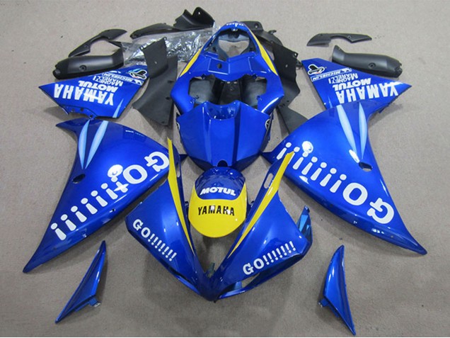 Billigste Yamaha YZF R1 Motorrad Verkleidung 2009-2011 - Blau Gelb Weiss Go