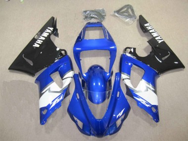 Billigste Yamaha YZF R1 Motorrad Verkleidung Kit 2012-2014 - Blau Weiss Glanzendes Schwarz