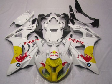 Billigste BMW S1000RR Motorrad Verkleidung 2009-2014 - Weiss Gelb Red Bull