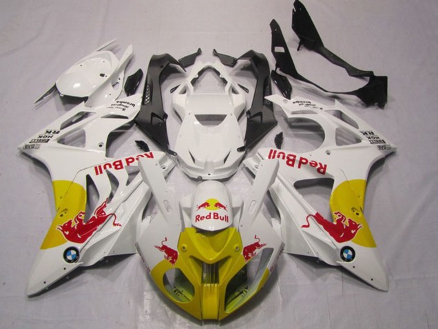 Billigste BMW S1000RR Motorrad Verkleidung 2009-2014 - Weiss Gelb Red Bull