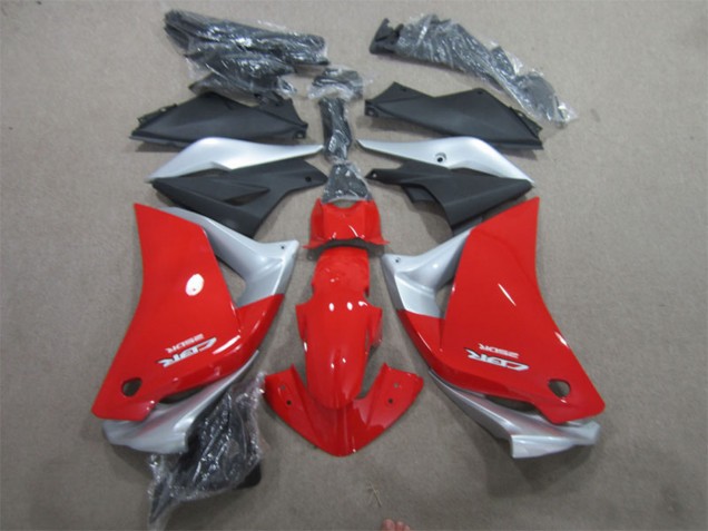 Billigste Honda CBR125R Motorrad Verkleidung 2011-2016 - Silber Rot Matt Schwarz