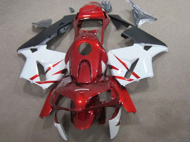 Billigste Honda CBR600RR Motorrad Verkleidung 2003-2004 - Rot Weiss Matt Schwarz