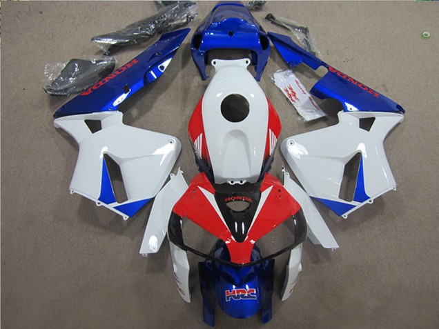 Billigste Honda CBR600RR Motorrad Verkleidung 2005-2006 - Weiss Rot Blau HRC