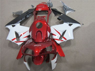Billigste Honda CBR600RR Motorrad Verkleidung 2005-2006 - Rot Weiss Schwarz