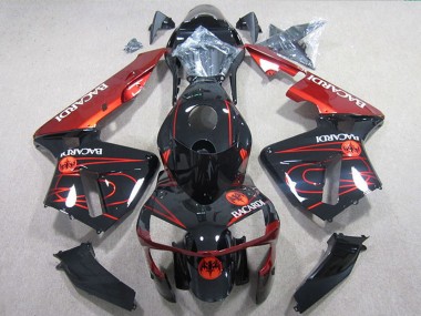 Billigste Honda CBR600RR Motorrad Verkleidung 2005-2006 - Glanzendes Schwarz Rot BACARDI