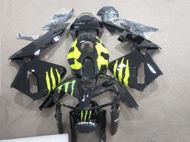 Billigste Honda CBR600RR Motorrad Verkleidung 2005-2006 - Glanzendes Schwarz Grun Monster