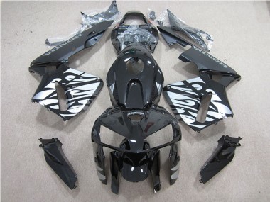 Billigste Honda CBR600RR Motorrad Verkleidung 2005-2006 - Glanzendes Schwarz Silber Flamme