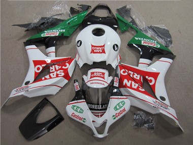 Billigste Honda CBR600RR Motorrad Verkleidung 2007-2008 - Weiss Rot Grun San Carlo