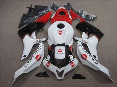 Billigste Honda CBR600RR Motorrad Verkleidung 2007-2008 - Weiss Rot Glanzendes Schwarz Konica Minolta