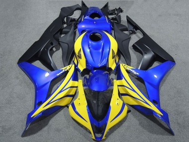 Billigste Honda CBR600RR Motorrad Verkleidung 2007-2008 - Blau Gelb Matt Schwarz
