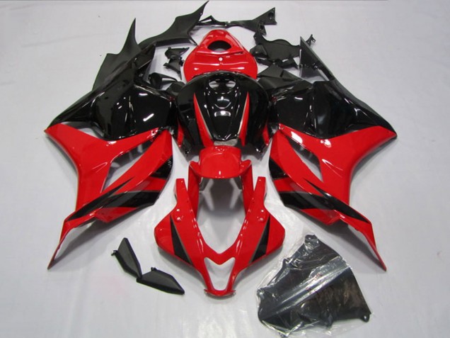 Billigste Honda CBR600RR Motorrad Verkleidungen Kit 2009-2012 - Rot Glanzendes Schwarz