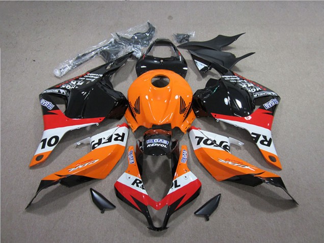 Billigste Honda CBR600RR Abs Verkleidungen 2009-2012 - Orange Weiss Rot Glanzendes Schwarz Repsol