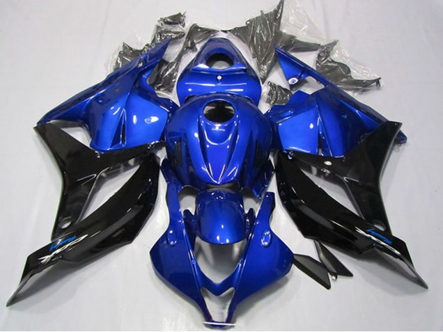Billigste Honda CBR600RR Motorrad Verkleidung 2009-2012 - Blau Glanzendes Schwarz