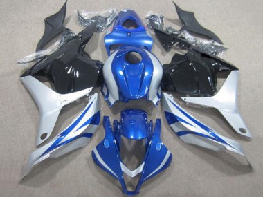 Billigste Honda CBR600RR Motorrad Verkleidung 2009-2012 - Silber Blau Glanzendes Schwarz Streifen