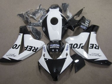 Billigste Honda CBR1000RR Motorrad Verkleidung 2008-2011 - Weiss Glanzendes Schwarz Repsol