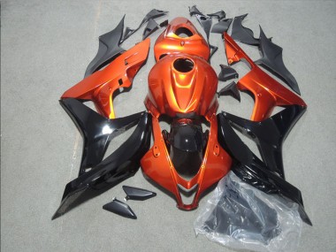 Billigste Honda CBR1000RR Motorrad Verkleidung 2008-2011 - Orange Glanzendes Schwarz