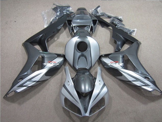 Billigste Honda CBR1000RR Motorrad Verkleidung 2006-2007 - Silber Grau Matt Schwarz Fireblade