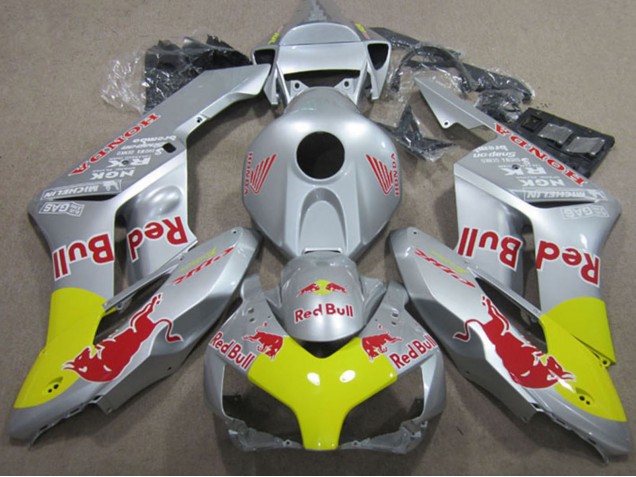 Billigste Honda CBR1000RR Motorrad Verkleidung 2004-2005 - Silber Gelb Red Bull