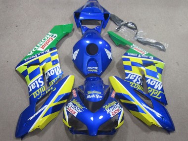 Billigste Honda CBR1000RR Motorrad Verkleidung 2004-2005 - Blau Gelb Grun Telefumica MoviStar Castrol