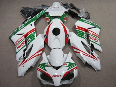 Billigste Honda CBR1000RR Motorrad Verkleidung 2004-2005 - Weiss Rot Grun Castrol