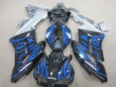 Billigste Honda CBR1000RR Motorrad Verkleidung 2004-2005 - Glanzendes Schwarz Blau Flamme