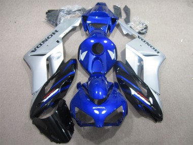 Billigste Honda CBR1000RR Motorrad Verkleidung 2004-2005 - Silber Blau Glanzendes Schwarz