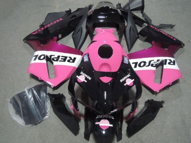Billigste Honda CBR1000RR Motorrad Verkleidung 2004-2005 - Rosa Weiss Glanzendes Schwarz Repsol