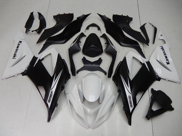 Billigste Kawasaki ZX6R Motorrad Verkleidungen Kit 2013-2018 - Weiss Matt Schwarz