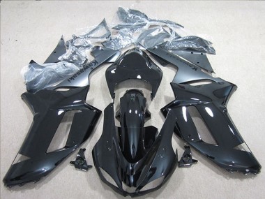 Billigste Kawasaki ZX6R Motorrad Verkleidung 2007-2008 - Schwarz Silber