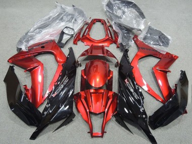 Billigste Kawasaki ZX10R Motorrad Verkleidung 2011-2015 - Rot Glanzendes Schwarz