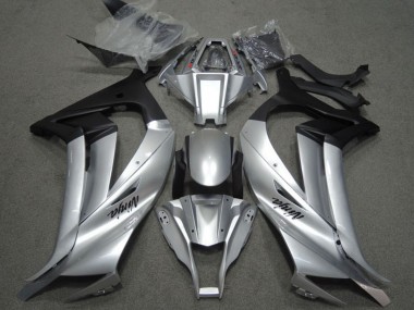 Billigste Kawasaki ZX10R Motorrad Verkleidung 2011-2015 - Silber Matt Schwarz