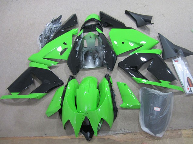 Billigste Kawasaki ZX10R Motorrad Verkleidung 2004-2005 - Schwarz Grun